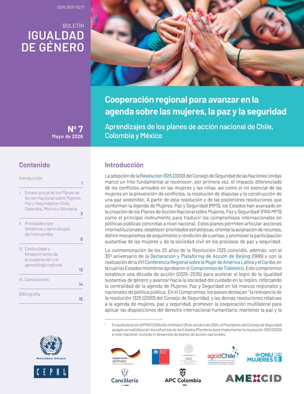 Cooperación regional para avanzar en la agenda sobre las mujeres, la paz y la seguridad: aprendizajes de los planes de acción nacional de Chile, Colombia y México